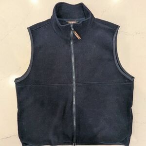L.L. Bean Vest Polar Fleece Men's Large NAVY BLUE 0 MA77